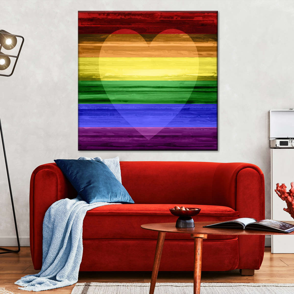 Frendorf | Die Regenbogenherz Wandkunst
