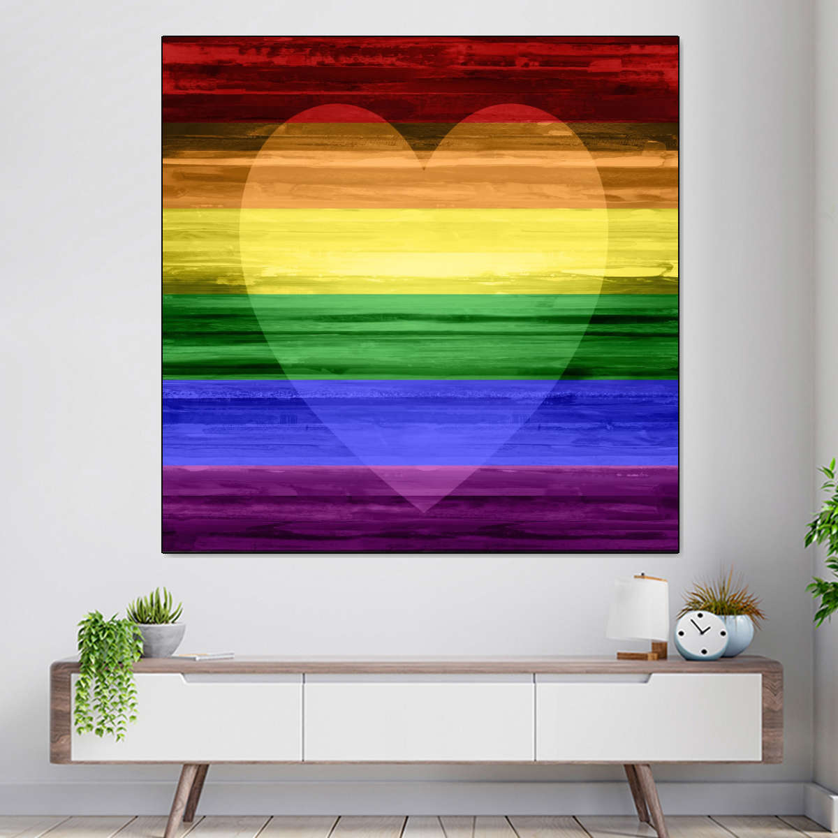 Frendorf | Die Regenbogenherz Wandkunst