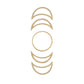 Frendorf | 5pcs/3pcs Set Rattan Mondphasen Wandkunst Spiegel