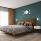 Frendorf | 5pcs/3pcs Set Rattan Mondphasen Wandkunst Spiegel