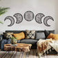 5 Stück Schwarze Mond Dekoration Wandhängend 3D Mondphase Spirituelle Schlafzimmer Wanddeko Nordisch Bohemian Stil Weihnachtsdekoration Zuhause