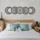5 Stück Schwarze Mond Dekoration Wandhängend 3D Mondphase Spirituelle Schlafzimmer Wanddeko Nordisch Bohemian Stil Weihnachtsdekoration Zuhause