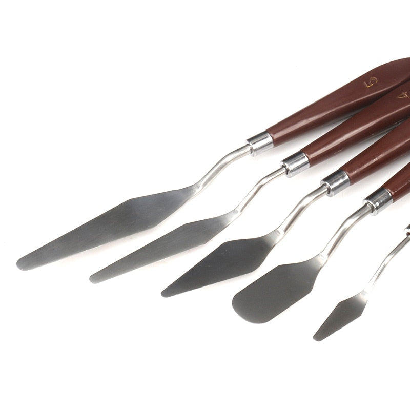 Frendorf | 5 Stück Spatel Torten Dekorationswerkzeuge für Fondant Creme Mischen Schaber