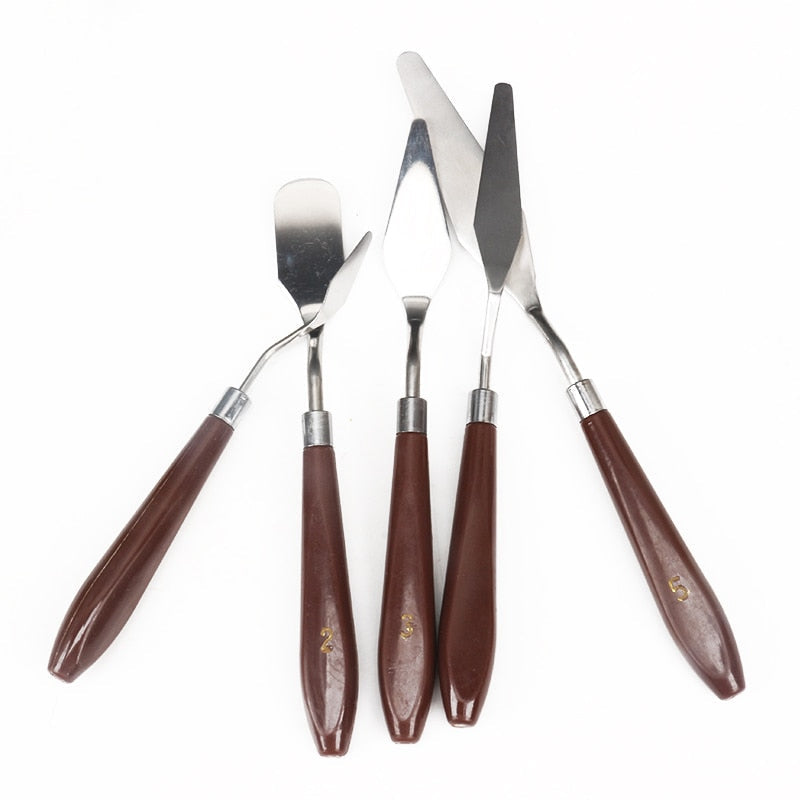 Frendorf | 5 Stück Spatel Torten Dekorationswerkzeuge für Fondant Creme Mischen Schaber