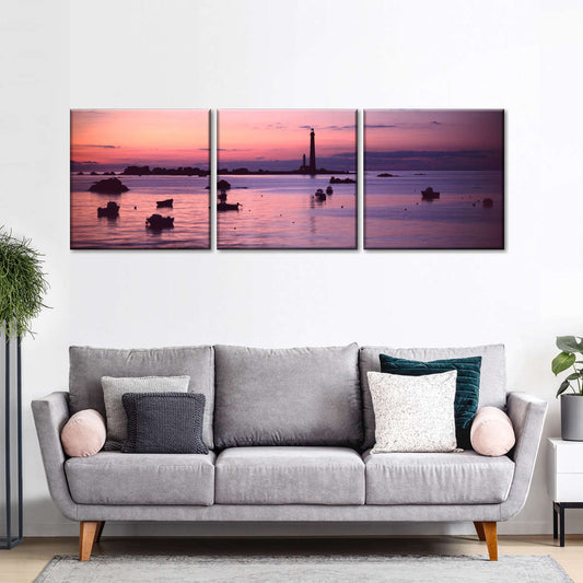 Frendorf | Leuchtturm bei Sonnenuntergang Ile Vierge Finistere Wandkunst