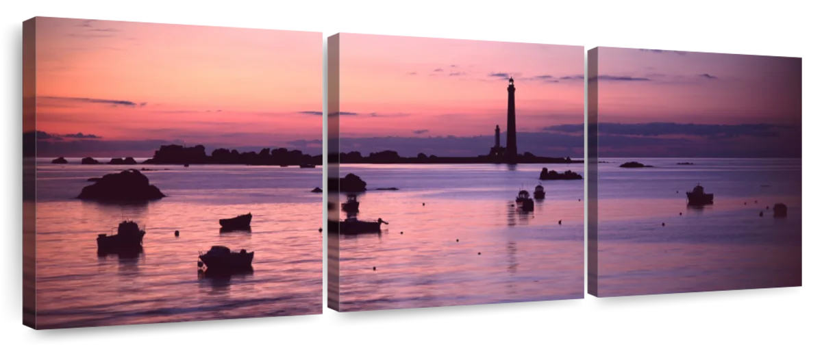Frendorf | Leuchtturm bei Sonnenuntergang Ile Vierge Finistere Wandkunst
