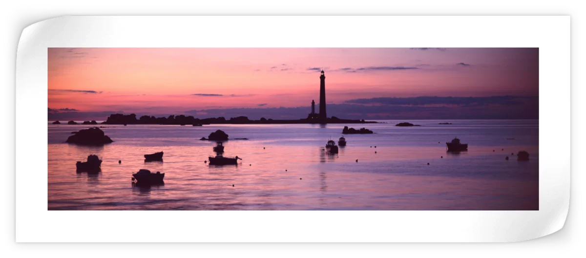 Frendorf | Leuchtturm bei Sonnenuntergang Ile Vierge Finistere Wandkunst