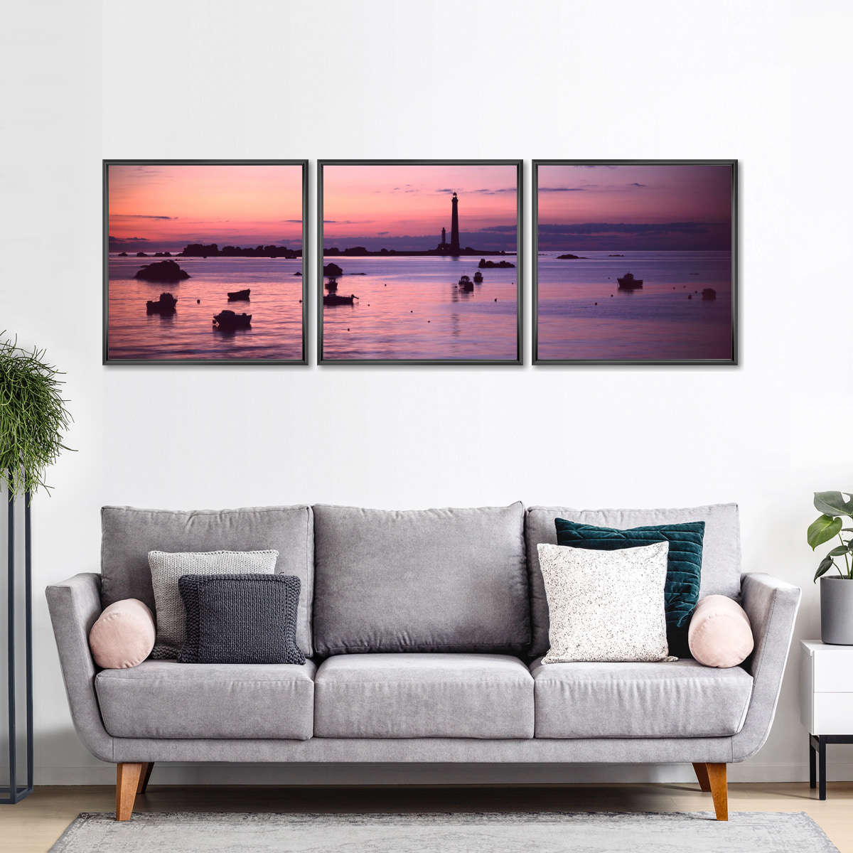 Frendorf | Leuchtturm bei Sonnenuntergang Ile Vierge Finistere Wandkunst
