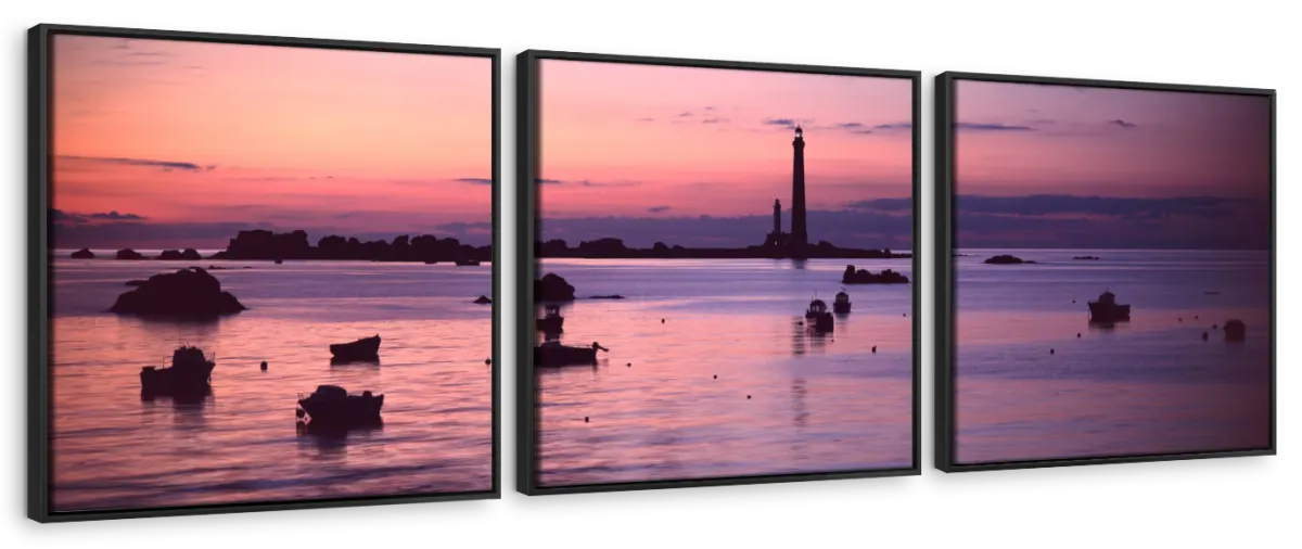 Frendorf | Leuchtturm bei Sonnenuntergang Ile Vierge Finistere Wandkunst