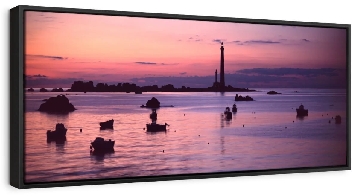 Frendorf | Leuchtturm bei Sonnenuntergang Ile Vierge Finistere Wandkunst