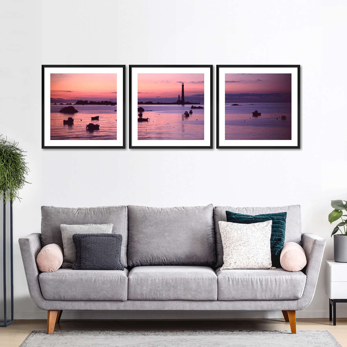 Frendorf | Leuchtturm bei Sonnenuntergang Ile Vierge Finistere Wandkunst