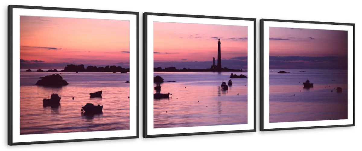 Frendorf | Leuchtturm bei Sonnenuntergang Ile Vierge Finistere Wandkunst