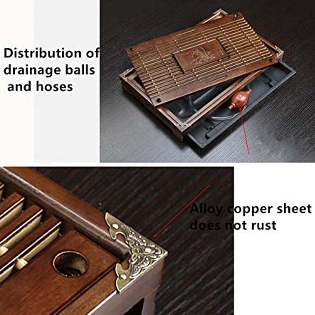 Frendorf | TeaFlow Kung-Fu Teebretttisch | Teetablett mit Wasserspeicher | Traditionelles Design für Teezeremonien & Dekoration