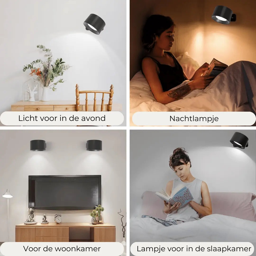 Wandlampe Wiederaufladbar Kabellos 360°