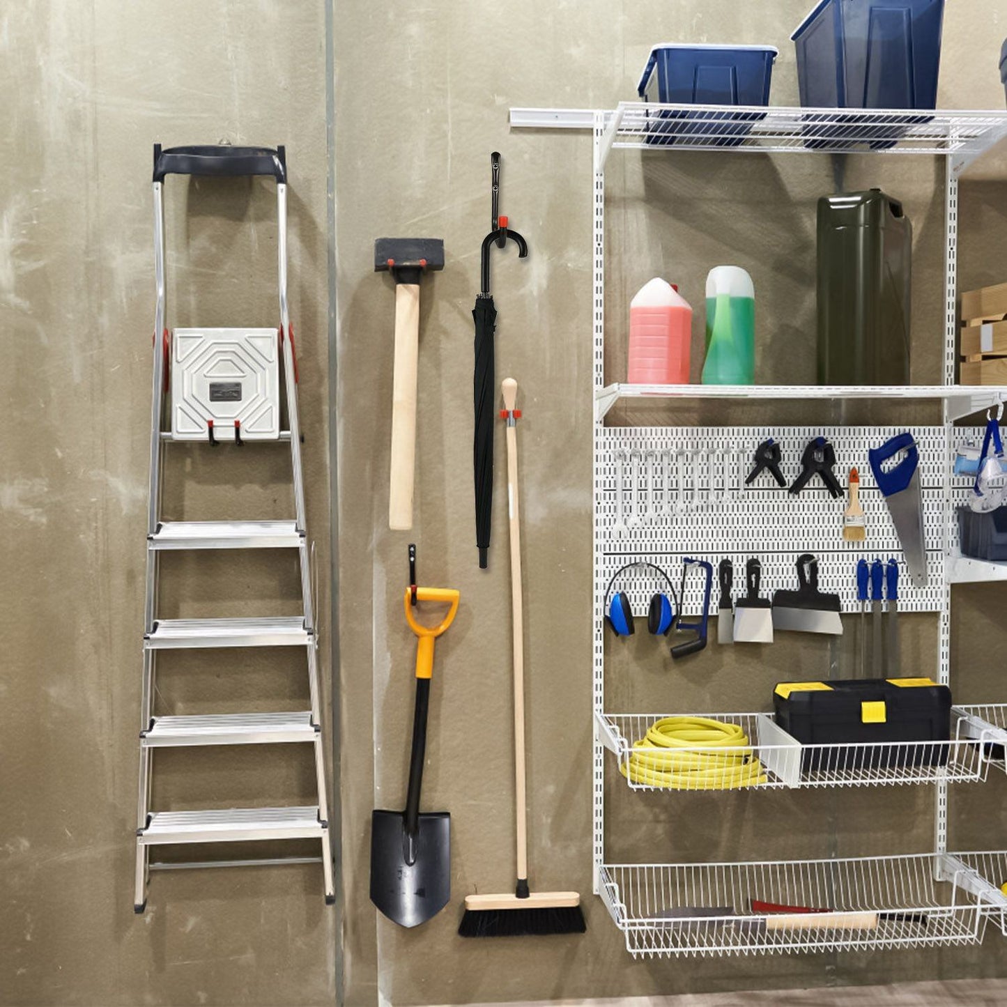 Frendorf | 6er-Pack: Garagenaufbewahrungs-Haken