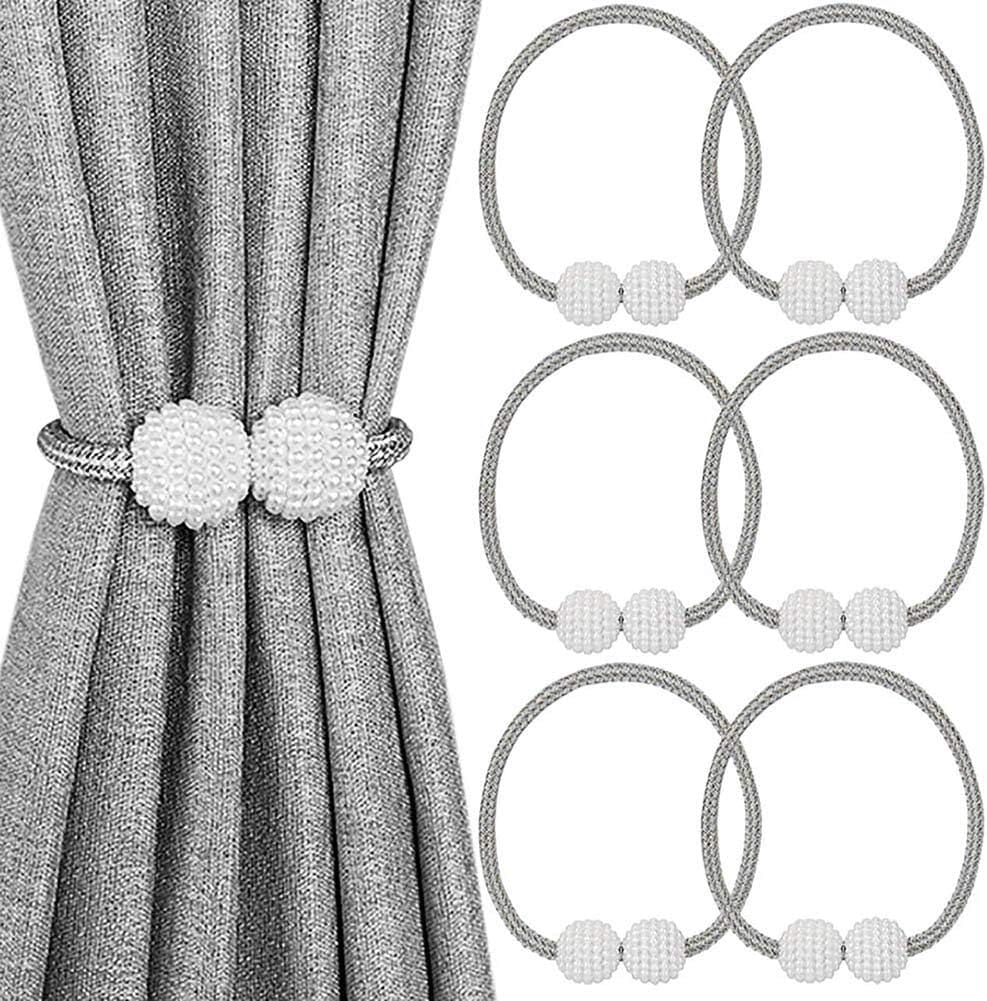 Frendorf | 6-Pack: Magnetische Vorhanghaltern, Dekorative Vorhanghalter
