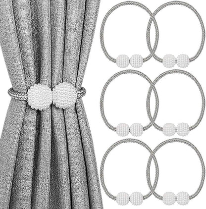 Frendorf | 6-Pack: Magnetische Vorhanghaltern, Dekorative Vorhanghalter
