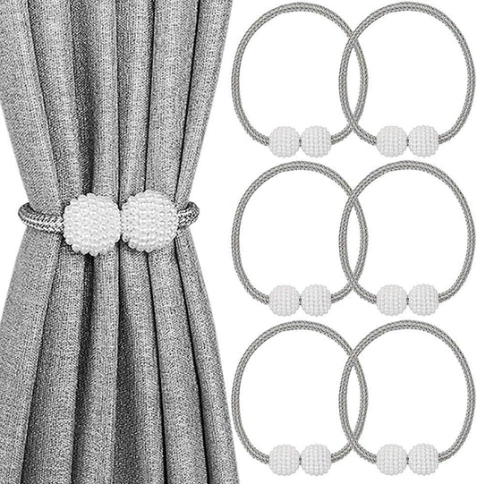 Frendorf | 6-Pack: Magnetische Vorhanghaltern, Dekorative Vorhanghalter