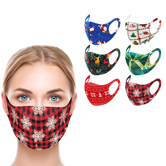 Frendorf | 6er-Pack: Wiederverwendbare, urlaubsbasierte Gesichtsmasken