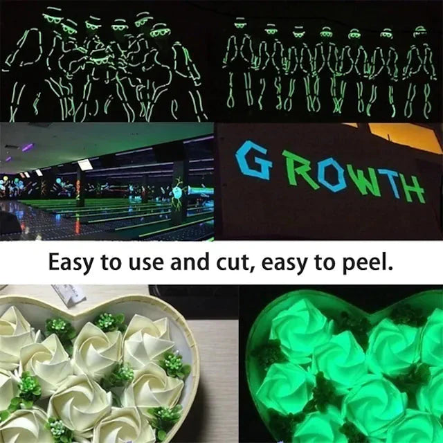 Frendorf | 6-Pack: UV Gaffer fluoreszierendes Party Tape schwarzlichtreaktiv leuchtet im Dunkeln Tape