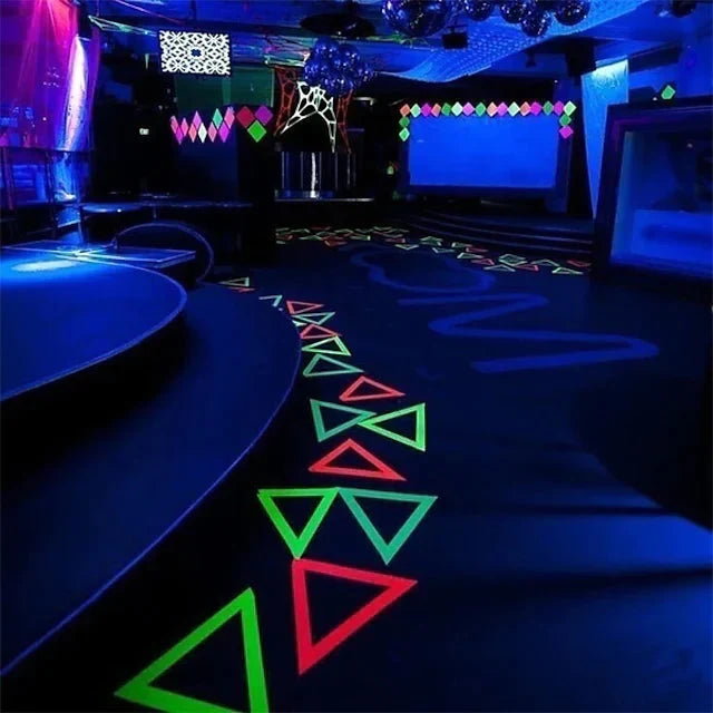 Frendorf | 6-Pack: UV Gaffer fluoreszierendes Party Tape schwarzlichtreaktiv leuchtet im Dunkeln Tape