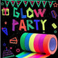 Frendorf | 6-Pack: UV Gaffer fluoreszierendes Party Tape schwarzlichtreaktiv leuchtet im Dunkeln Tape