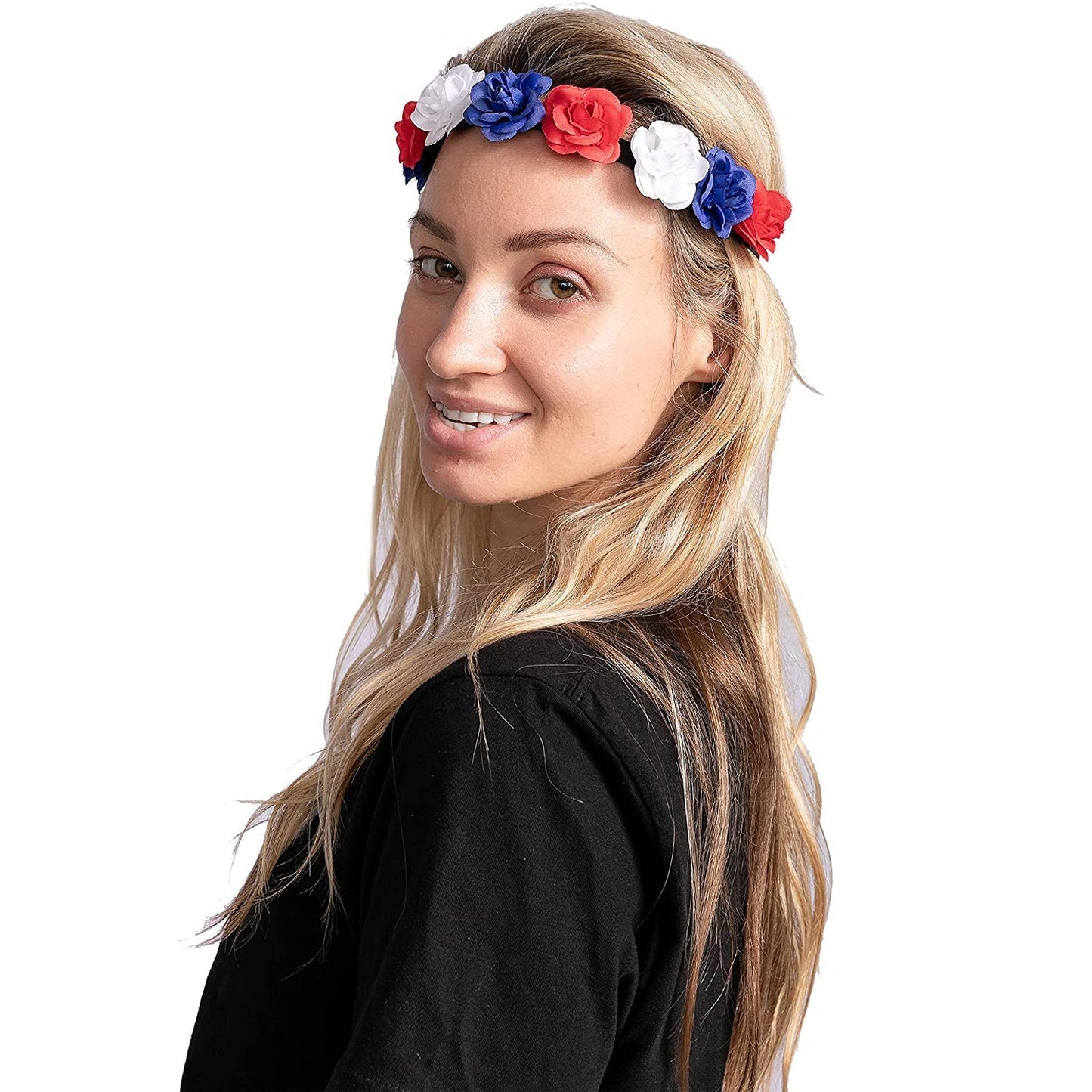 Frendorf | 6-teilige: Patriotische Blumen-Haarbänder