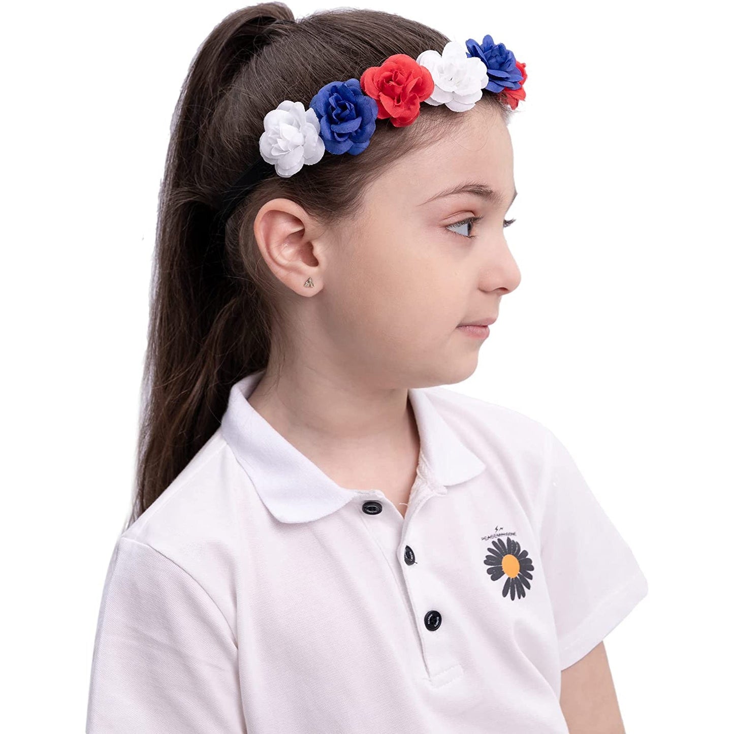 Frendorf | 6-teilige: Patriotische Blumen-Haarbänder