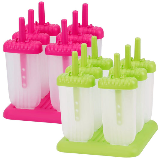 Frendorf | 6-Teilig: Eis am Stiel Formen Wiederverwendbar Eiscreme DIY Eis-Pop-Maker