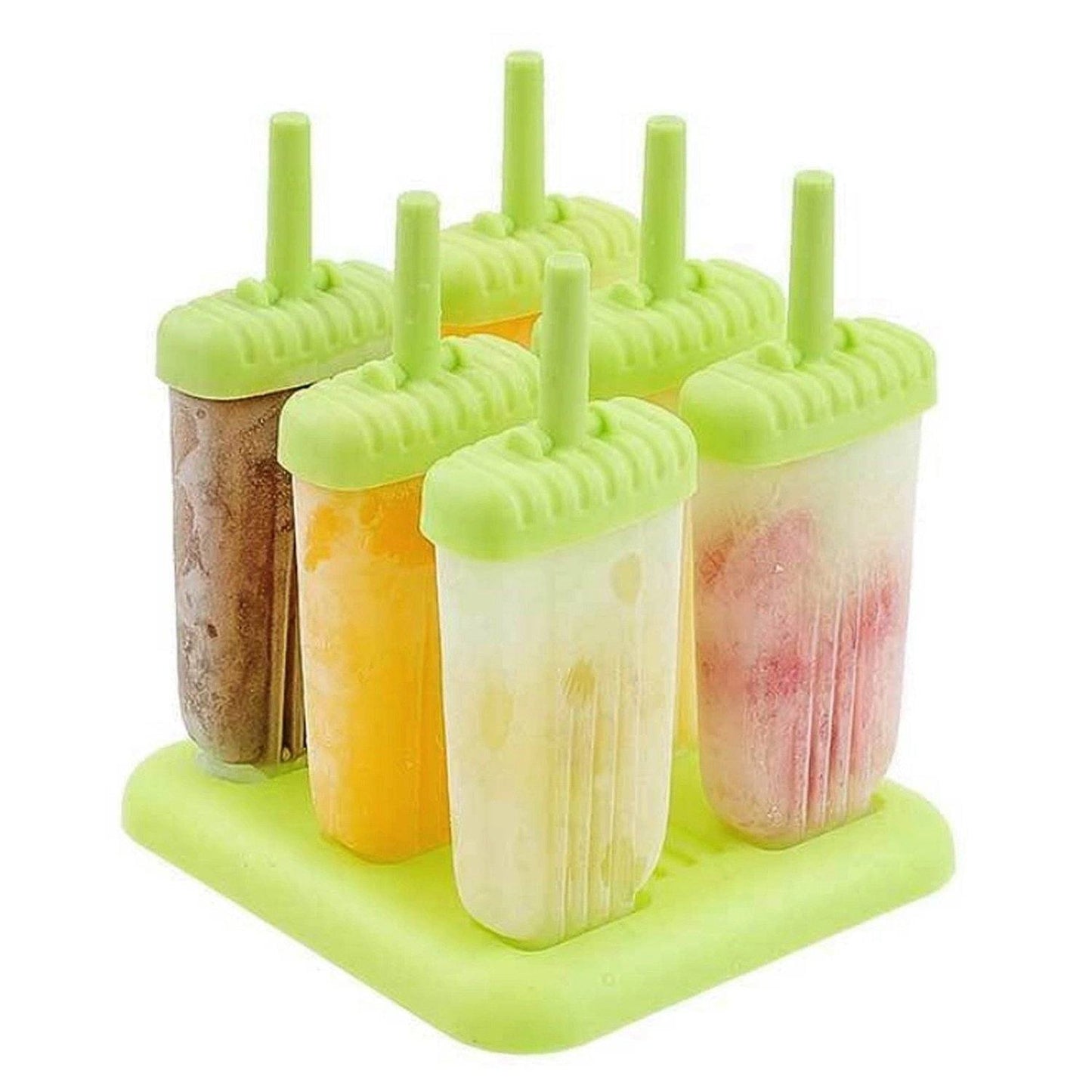 Frendorf | 6-Teilig: Eis am Stiel Formen Wiederverwendbar Eiscreme DIY Eis-Pop-Maker