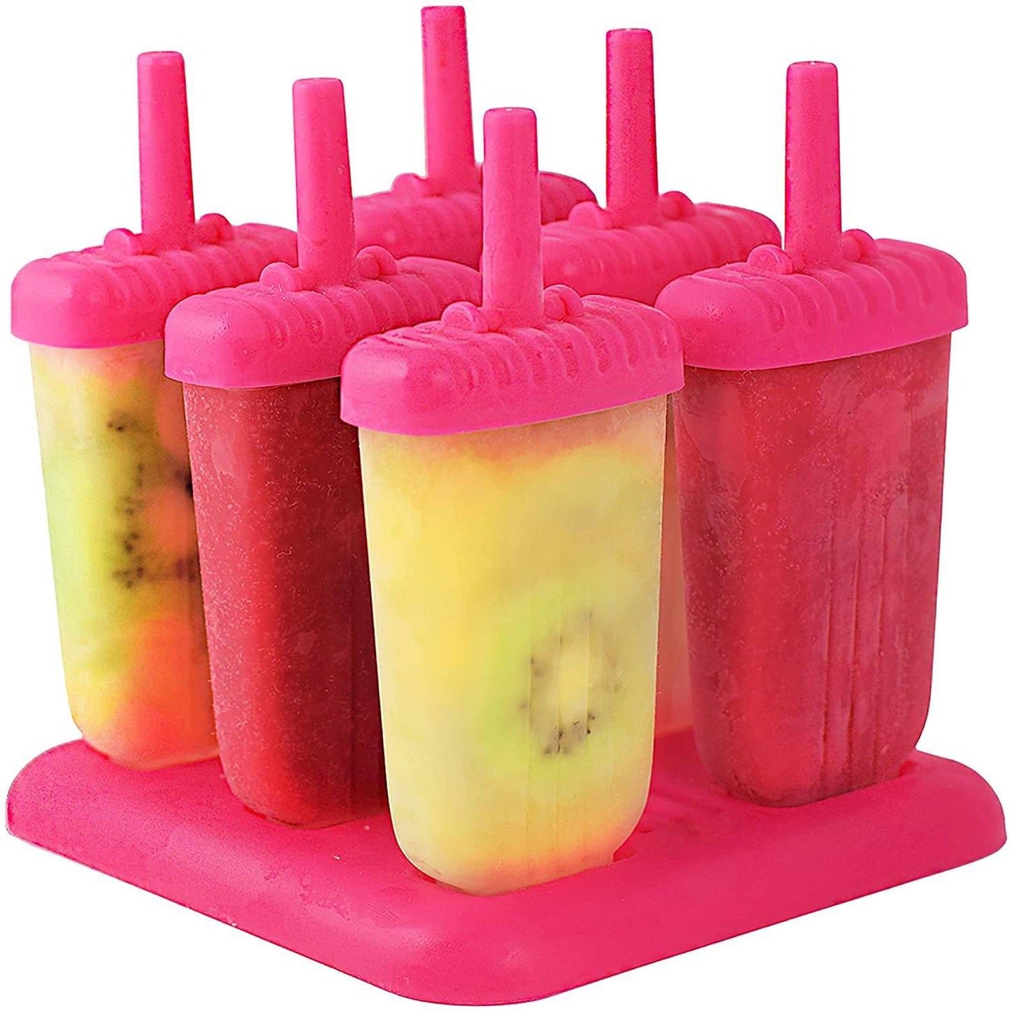 Frendorf | 6-Teilig: Eis am Stiel Formen Wiederverwendbar Eiscreme DIY Eis-Pop-Maker