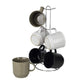 Frendorf | 6-teiliges Set: Steinzeug-Becher-Set mit Metallgestell