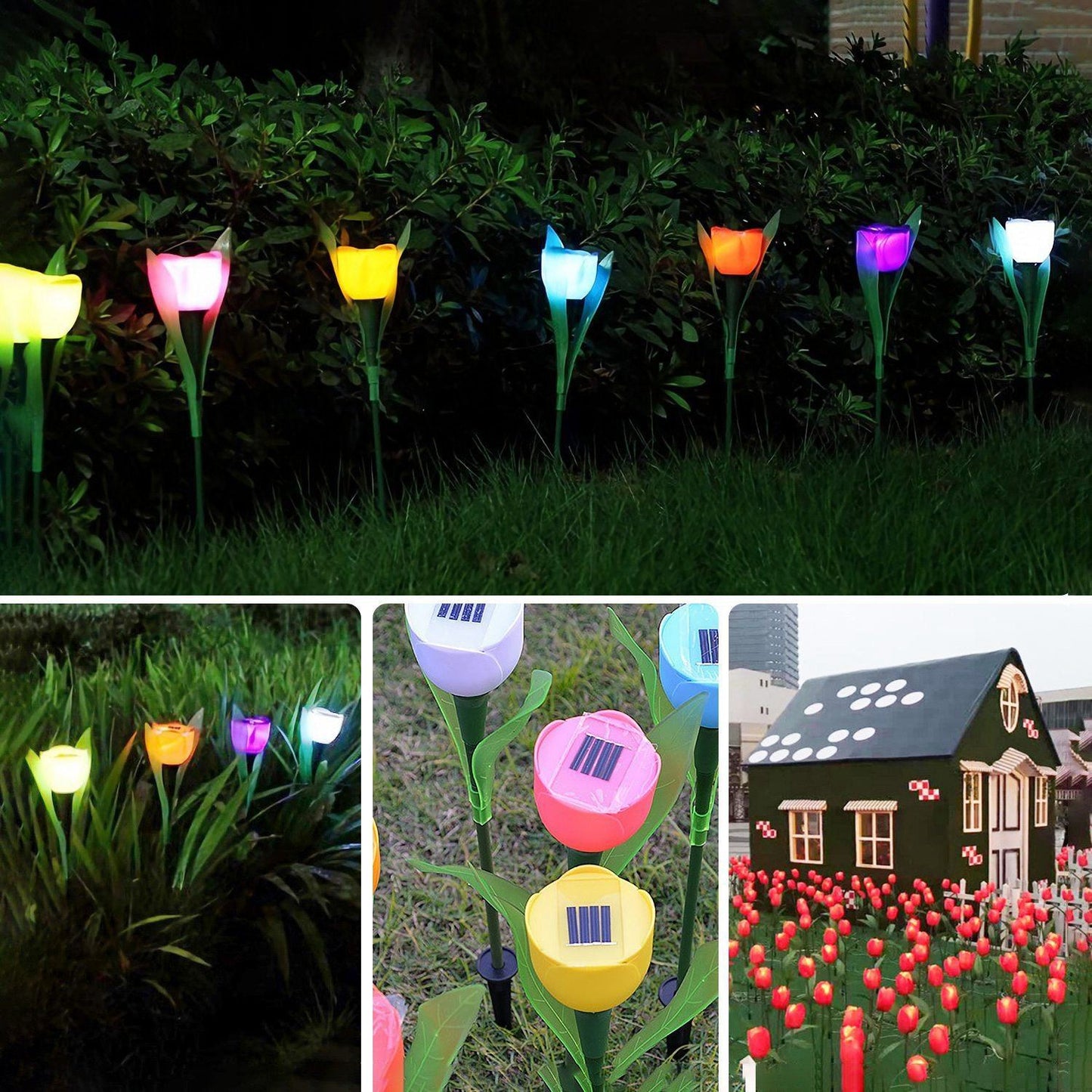 Frendorf | 6-Teile: Solar-Garten-Tulpenblumenlichter