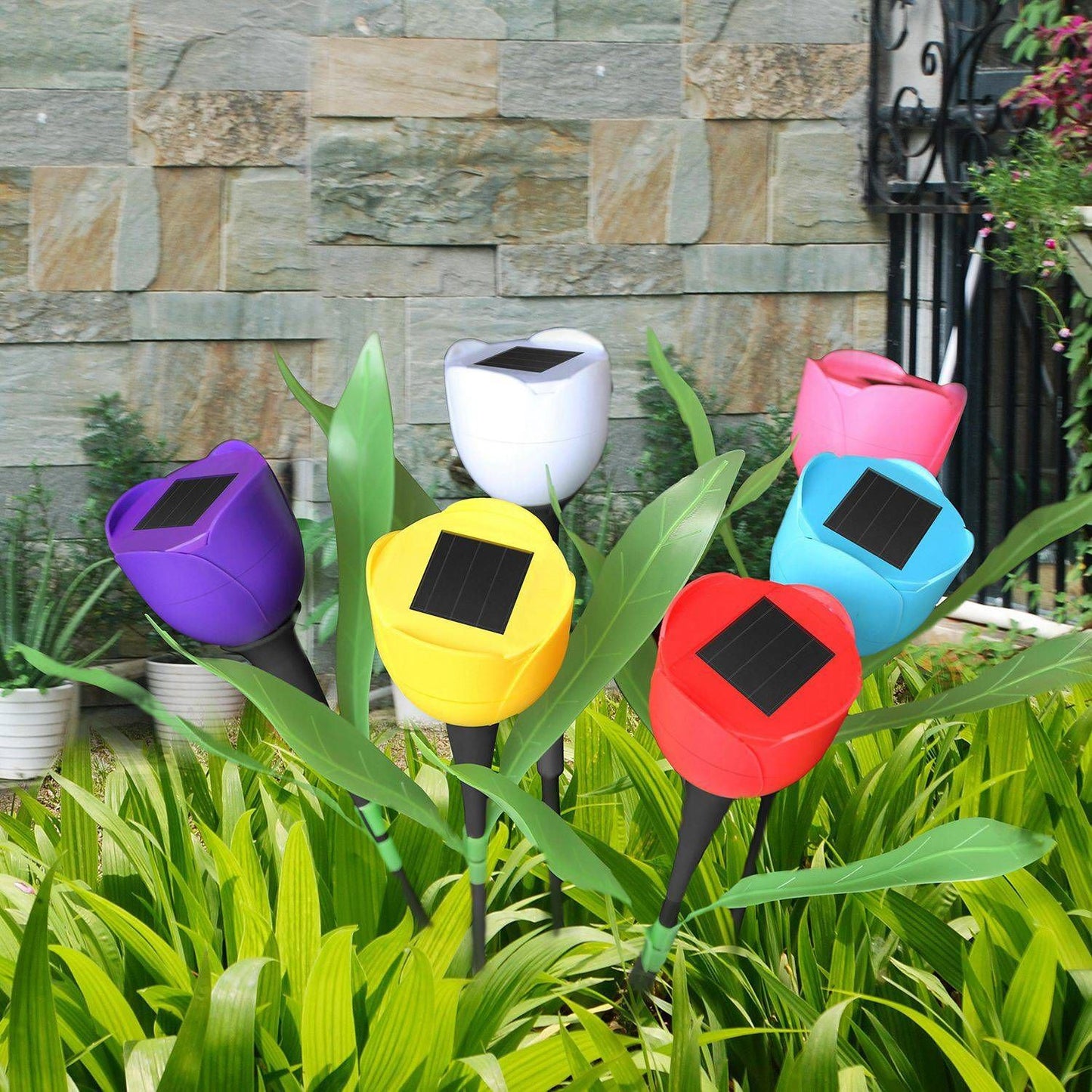 Frendorf | 6-Teile: Solar-Garten-Tulpenblumenlichter