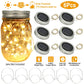 Frendorf | 6-Teile: Solarbetriebene Einmachglas-Deckelleuchten 20 LEDs