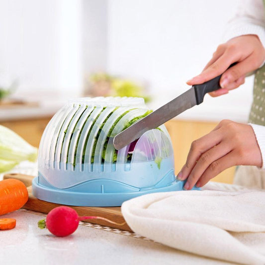 60-Sekunden Salatschneider Schüssel – Mühelose Zubereitung für eine gesunde Ernährung
