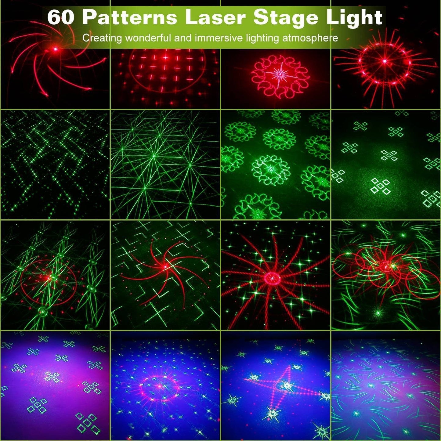 Frendorf | 60 Muster Laser Bühnenlicht Sound
