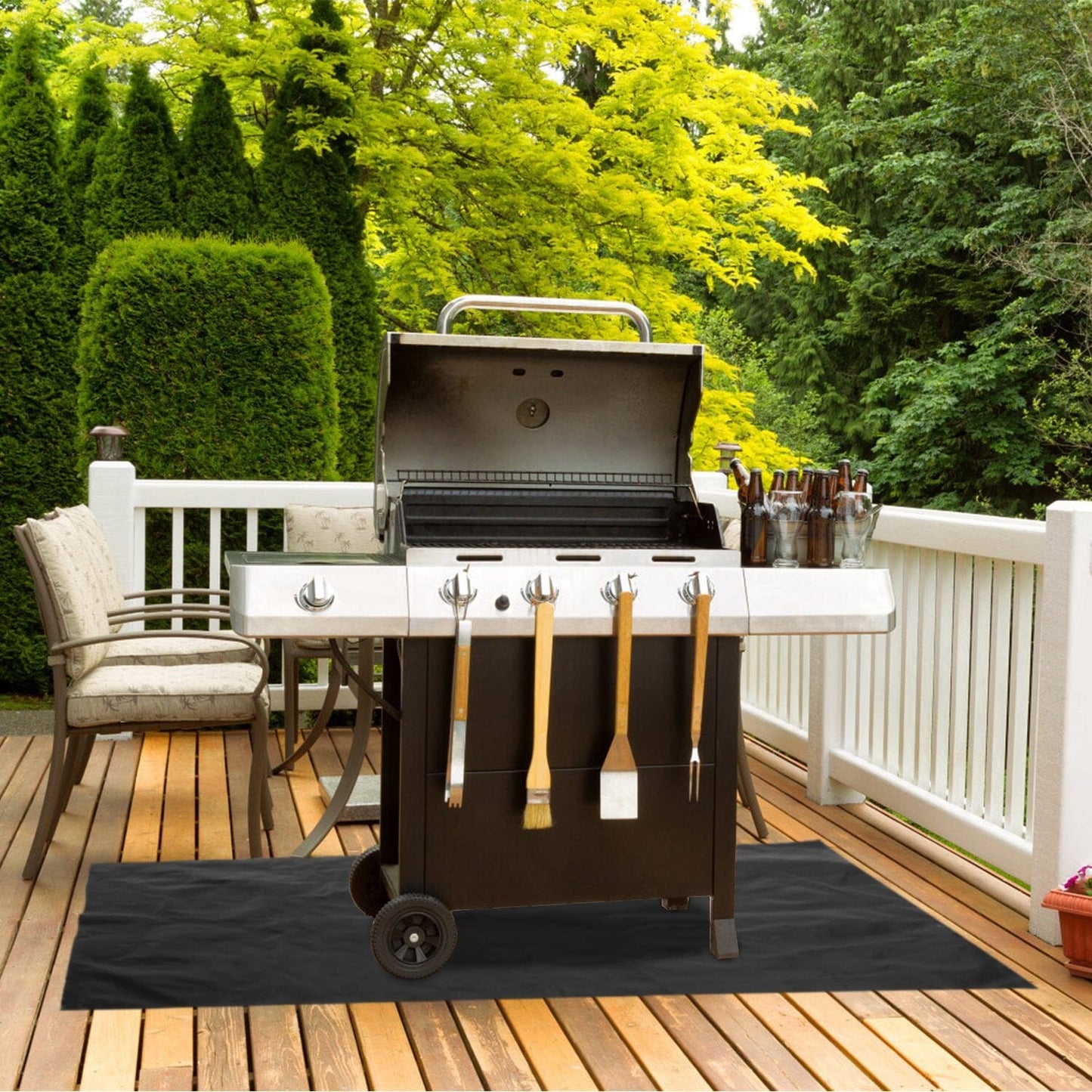 Frendorf | 60 x 39" Unter Grillmatte Faltend Ölabsorbierend Wiederverwendbar Wasserfest