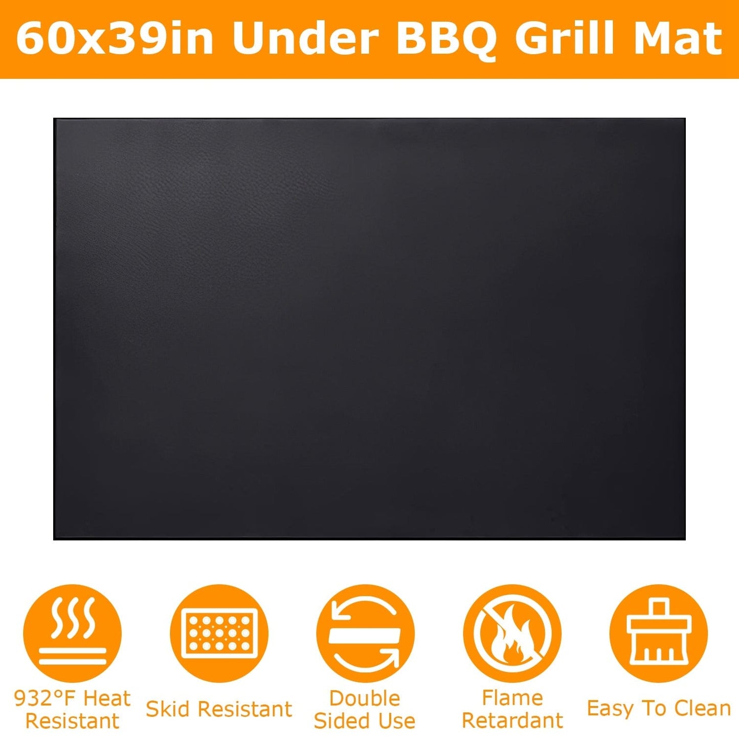 Frendorf | 60 x 39" Unter Grillmatte Faltend Ölabsorbierend Wiederverwendbar Wasserfest