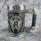 600ML Mittelalter Engel des Todes, personalisierte kreative Tasse, große Kapazität 304 Edelstahl hohe Farbwert Bar Harz Bierglas