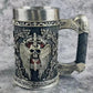 600ML Mittelalter Engel des Todes, personalisierte kreative Tasse, große Kapazität 304 Edelstahl hohe Farbwert Bar Harz Bierglas