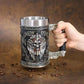 600ML Mittelalter Engel des Todes, personalisierte kreative Tasse, große Kapazität 304 Edelstahl hohe Farbwert Bar Harz Bierglas
