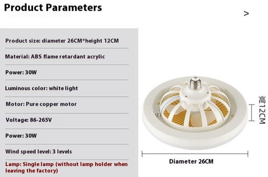 2-in-1-Ventilator + Licht | E27-Schraubentyp | Kaufen Sie eins, erhalten Sie eins