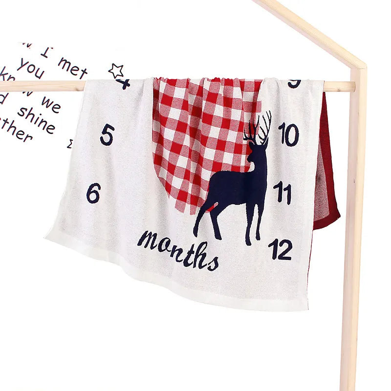 Frendorf | Baby Meilenstein Decke – Monatsmarker für Babyfotos