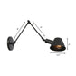 Frendorf | 1 Glühbirnen Wandlicht Sconce Industrielle Bar Wandleuchte mit Glockenmetallschirm in Schwarz, 6"+6"/12"+6" Länge des Schwenkarms