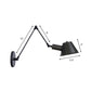 Frendorf | 1 Glühbirnen Wandlicht Sconce Industrielle Bar Wandleuchte mit Glockenmetallschirm in Schwarz, 6"+6"/12"+6" Länge des Schwenkarms