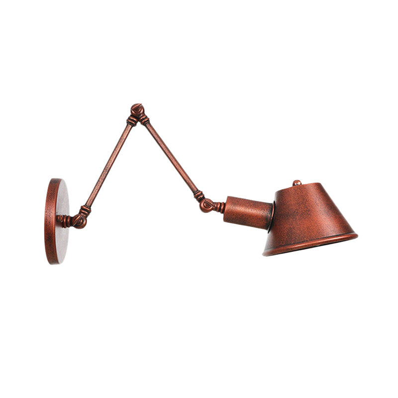 Frendorf | Ijzer Roest Afwerking Wandlamp Armatuur Bel 1-Lichts Boerderij Wandmontage Sconces met Swingarm van 6"+6"/12"+6" L