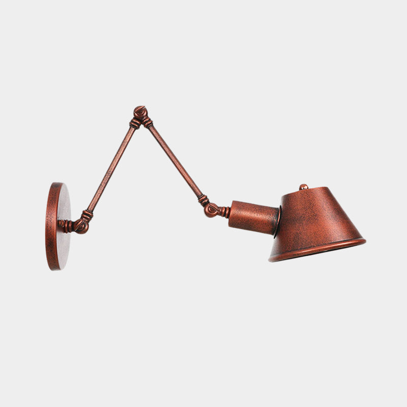 Frendorf | Ijzer Roest Afwerking Wandlamp Armatuur Bel 1-Lichts Boerderij Wandmontage Sconces met Swingarm van 6"+6"/12"+6" L