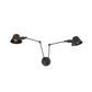 Frendorf | 2/3 Lichten IJzer Wandlamp Antiek Zwarte Afwerking Swing Arm Slaapkamer Wandlamp met Bel Shade