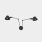 Frendorf | 2/3 Lichten IJzer Wandlamp Antiek Zwarte Afwerking Swing Arm Slaapkamer Wandlamp met Bel Shade